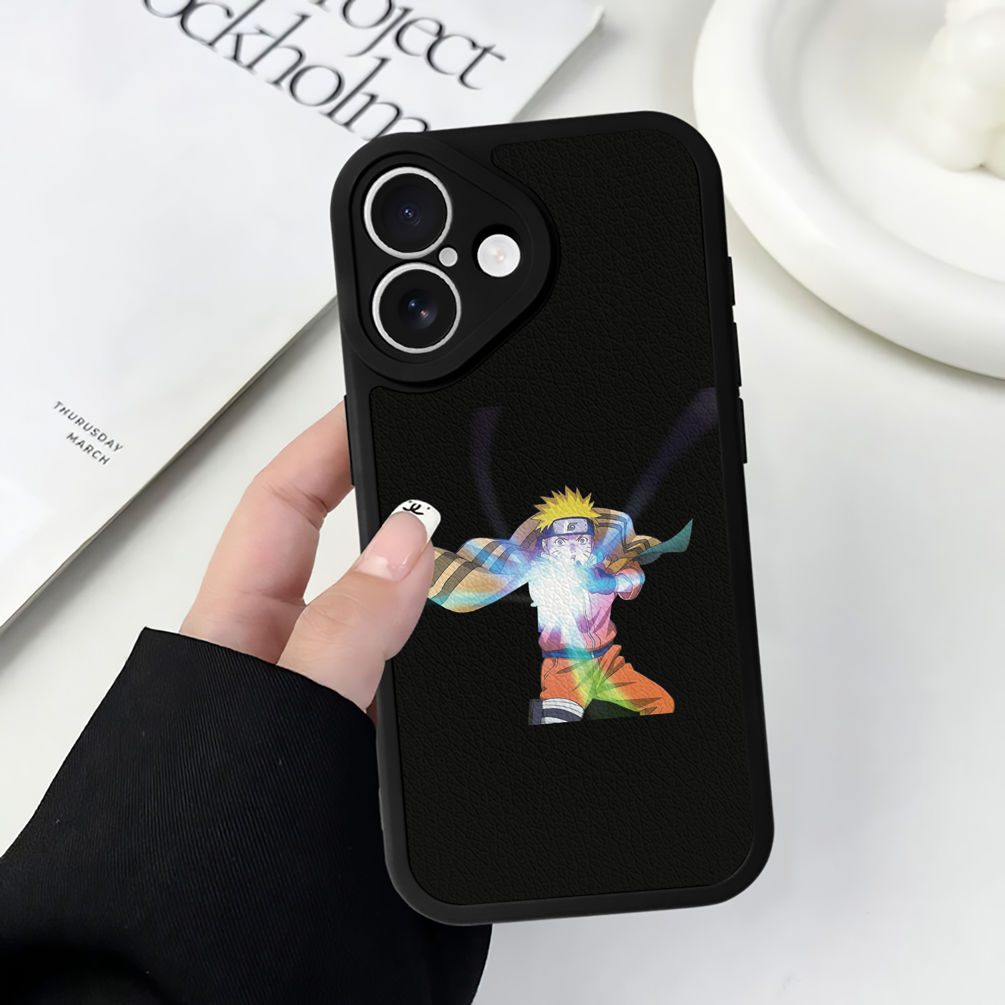 （画像用） NARUTO -ナルト- うずまき ナルト Uzumaki Naruto 【iPhone 16シリーズ対応】シリコンスマホケース（レザー調） 材質：シリコン